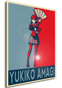 Poster - Propaganda - Pixel Art - Persona 4 Arena - Yukiko Amagi Poster - Propaganda - Pixel Art - Persona 4 Arena - Yukiko Amagi
