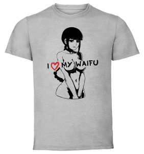 T-Shirt Grey - Black Ink Waifu - Bleach - Nemu - PE0370