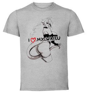 T-Shirt Grey - Black Ink Waifu - Dragon Ball - Android 21- PE0391