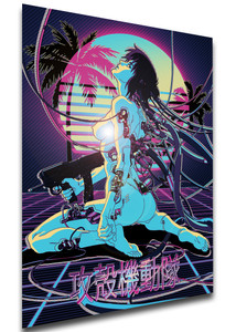 Poster Vaporwave 80s Style - Ghost in the Shell - Motoko SA1134