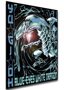 Poster Japanese Style - Yu Gi Oh - Blue-Eyes White Dragon - LL3520 Poster Japanese Style - Yu Gi Oh - Blue-Eyes White Dragon - LL3520