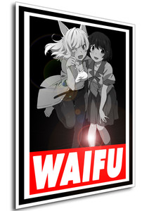 Poster - Waifu - Monogatari Series - Hanekawa Tsubasa - Black Poster - Waifu - Monogatari Series - Hanekawa Tsubasa - Black