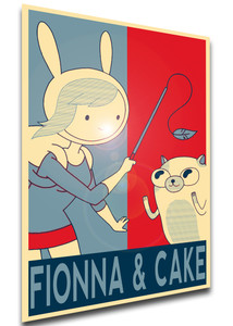 Poster Propaganda - Adventure Time - Fionna & Cake - LL3575 Poster Propaganda - Adventure Time - Fionna & Cake - LL3575