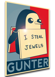 Poster Propaganda - Adventure Time - Gunter - LL3578 Poster Propaganda - Adventure Time - Gunter - LL3578