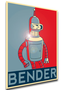 Poster Propaganda - Futurama - Bender Rodriguez - LL3586