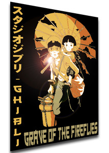 Poster Japanese Style - Ghibli - Grave of the Fireflies - LL3669 Poster Japanese Style - Ghibli - Grave of the Fireflies - LL3669