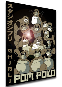 Poster Japanese Style - Ghibli - Pom Poko - LL3670 Poster Japanese Style - Ghibli - Pom Poko - LL3670