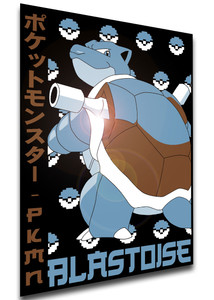 Poster Japanese Style - Pocket Monsters - Blastoise - LL3687