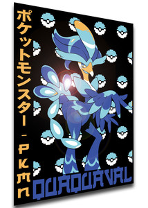 Poster Japanese Style - Pocket Monsters - Quaquaval - LL3749 Poster Japanese Style - Pocket Monsters - Quaquaval - LL3749