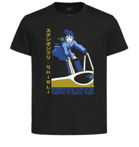 T-Shirt Unisex Black Japanese Style - Ghibli - Nausicaa of the Valley of the Wind - LL3672 T-Shirt Unisex Black Japanese Style - Ghibli - Nausicaa of the Valley of the Wind - LL3672