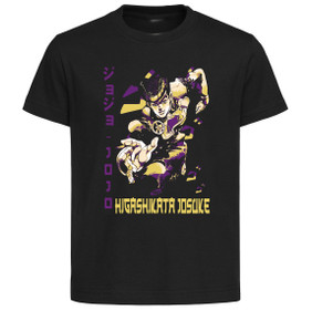 T-Shirt Unisex Black Japanese Style - Jojo's Bizarre Adventures - Josuke Higashikata - LL3641