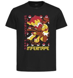 T-Shirt Unisex Black Japanese Style - Pocket Monsters - Infernape - LL3715 T-Shirt Unisex Black Japanese Style - Pocket Monsters - Infernape - LL3715