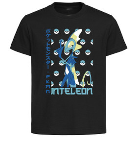T-Shirt Unisex Black Japanese Style - Pocket Monsters - Inteleon - LL3743 T-Shirt Unisex Black Japanese Style - Pocket Monsters - Inteleon - LL3743