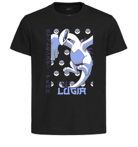 T-Shirt Unisex Black Japanese Style - Pocket Monsters - Lugia - LL3705