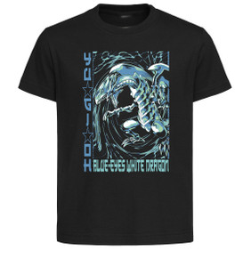 T-Shirt Unisex Black Japanese Style - Yu Gi Oh - Blue-Eyes White Dragon - LL3520 T-Shirt Unisex Black Japanese Style - Yu Gi Oh - Blue-Eyes White Dragon - LL3520