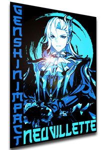 Poster Japanese Style - Genshin Impact - Neuvillette SA1201 Poster Japanese Style - Genshin Impact - Neuvillette SA1201