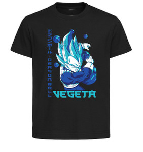 T-Shirt Unisex Black Japanese Style - Dragon Ball - Vegeta SSB - LL3775 T-Shirt Unisex Black Japanese Style - Dragon Ball - Vegeta SSB - LL3775