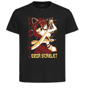 T-Shirt Unisex Black Japanese Style - Fairy Tail - Erza Scarlet SA1213