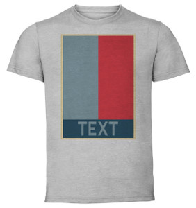 T-Shirt Unisex Grey Custom Propaganda Style T-Shirt Unisex Grey Custom Propaganda Style