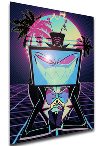 Poster Vaporwave 80s Style - Hazbin Hotel - Vox SA1259 Poster Vaporwave 80s Style - Hazbin Hotel - Vox SA1259