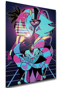 Poster Vaporwave 80s Style - Helluva Boss - Asmodeus & Fizzarolli SA1256 Poster Vaporwave 80s Style - Helluva Boss - Asmodeus & Fizzarolli SA1256