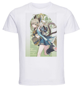 T-Shirt Unisex White Videogame - Genshin Impact - Kirara T-Shirt Unisex White Videogame - Genshin Impact - Kirara