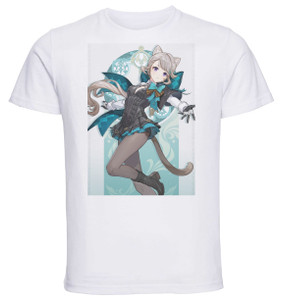 T-Shirt Unisex White Videogame - Genshin Impact - Lynette T-Shirt Unisex White Videogame - Genshin Impact - Lynette