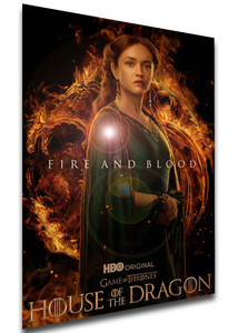 Poster Locandina Serie Tv - Game of Thrones - House of the Dragon Fire and Blood - Alicent Hightower Poster Locandina Serie Tv - Game of Thrones - House of the Dragon Fire and Blood - Alicent Hightower