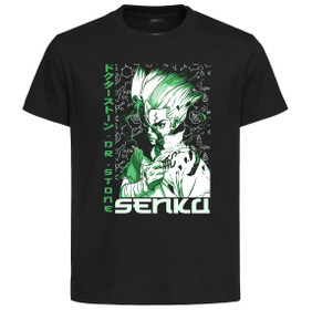 T-Shirt Unisex Black Japanese Style - Dr Stone - Senku Ishigami Variant 01 - SA1275 T-Shirt Unisex Black Japanese Style - Dr Stone - Senku Ishigami Variant 01 - SA1275