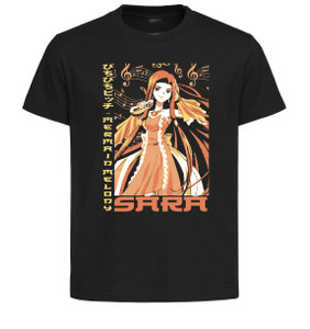 T-Shirt Unisex Black Japanese Style - Mermaid Melody - Sara LL4032 T-Shirt Unisex Black Japanese Style - Mermaid Melody - Sara LL4032