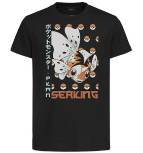 T-Shirt Unisex Black Japanese Style - Pocket Monsters - Seaking - LL4120 T-Shirt Unisex Black Japanese Style - Pocket Monsters - Seaking - LL4120