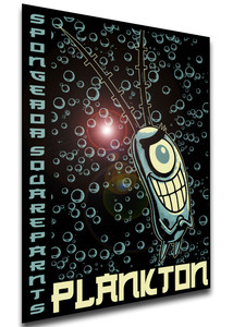Poster Japanese Style - Spongebob Squarepants - Sheldon Plankton LL4142 Poster Japanese Style - Spongebob Squarepants - Sheldon Plankton LL4142