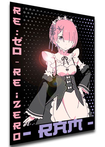 Poster Japanese Style - Re Zero - Ram LL4216