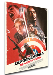 Poster Locandina - Captain America Brave New World (2025)