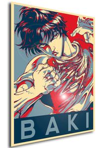Poster - Propaganda - Baki The Grappler - Hanma Baki Variant 3 Poster - Propaganda - Baki The Grappler - Hanma Baki Variant 3