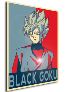 Poster Propaganda Dragon Ball Black Goku SSR