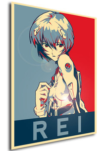Poster Propaganda Evangelion Rei V Poster Propaganda Evangelion Rei V