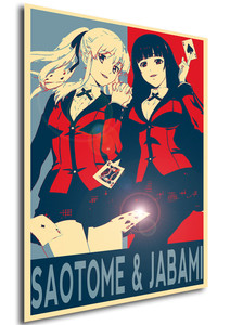 Poster Propaganda Kakegurui Saotome & Jabami