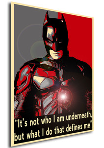 Poster Propaganda Quotes Batman The Dark Knight Its Not Who I Am