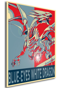 Poster Propaganda Yu Gi Oh Blue-Eyes White Dragon Poster Propaganda Yu Gi Oh Blue-Eyes White Dragon