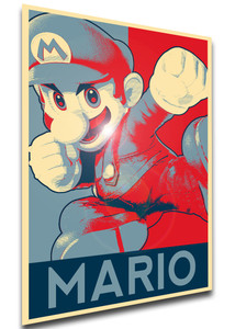 Poster - Propaganda - Smash Bros - Mario