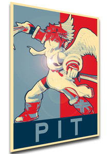 Poster - Propaganda - Smash Bros - Pit Kid Icarus variant Poster - Propaganda - Smash Bros - Pit Kid Icarus variant