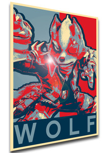 Poster - Propaganda - Smash Bros - Wolf variant Poster - Propaganda - Smash Bros - Wolf variant