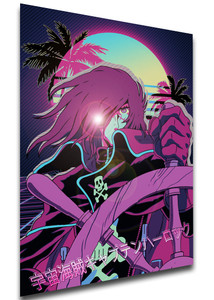 Poster - Vaporwave 80s Style - Captain Harlock Poster - Vaporwave 80s Style - Captain Harlock