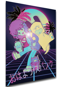 Poster - Vaporwave 80s Style - Hello Spank - Characters