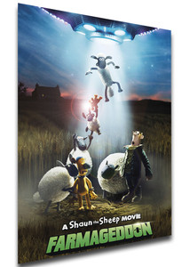 Poster - Locandina - shaun the sheep movie - shaun vita da pecora - farmageddon Poster - Locandina - shaun the sheep movie - shaun vita da pecora - farmageddon