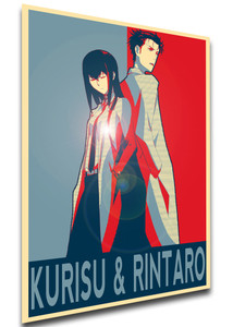 Poster - Propaganda - Steins Gate - Kurisu Makise & Rintaro Okabe Poster - Propaganda - Steins Gate - Kurisu Makise & Rintaro Okabe