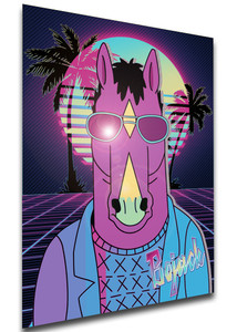 Poster - Vaporwave 80s Style - Bojack Horseman - Bojack Poster - Vaporwave 80s Style - Bojack Horseman - Bojack