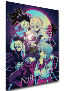 Poster - Vaporwave 80s Style - Hunter x Hunter - Characters