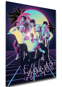 Poster - Vaporwave 80s Style - Music - BTS Poster - Vaporwave 80s Style - Music - BTS